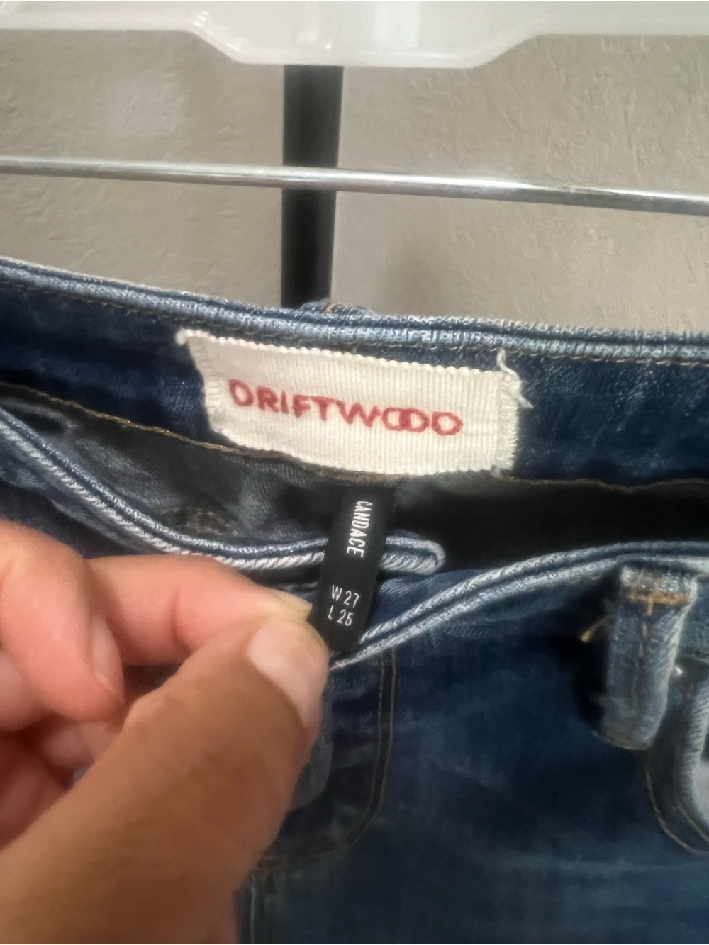 DRIFTWOOD Women’s Light Blue Jeans with Floral Embroidered Hems - Picture 3 of 10